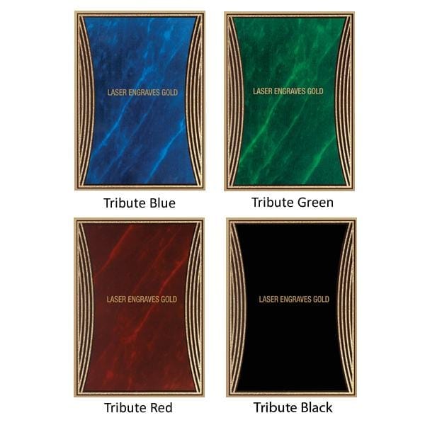 Piano Finish Plaques - Rosewood with designer brass plate (A2903) - Quest Awards