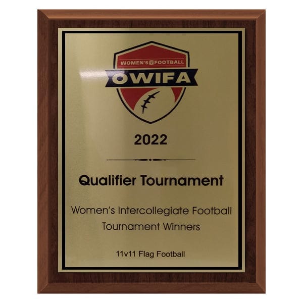 Plaque - Colour Sublimated Plaques 5 sizes - Gold Background (A5100) Plaque Quest Awards - Plaque