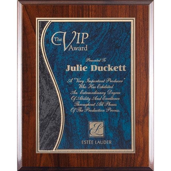 Plaques - Blue Wave (A3478) - Quest Awards