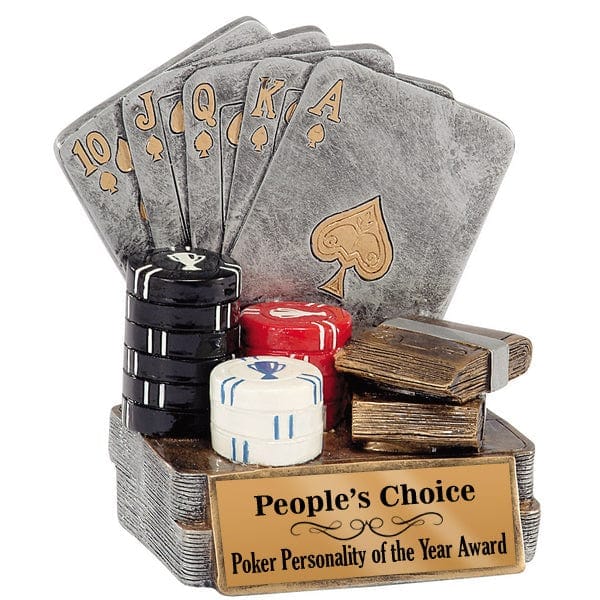 Poker Trophy - Chips & Cards - (A3881) 6