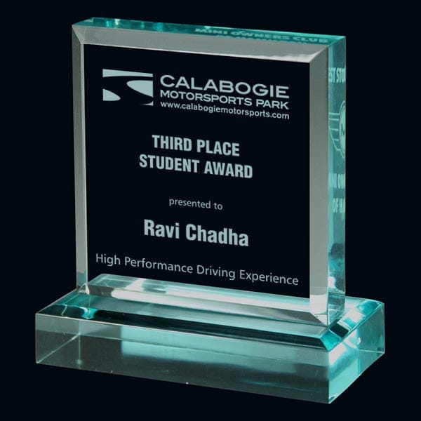 Racing Award Acrylic Jade - Acclaim (A3835) Fishing Quest Awards - Award