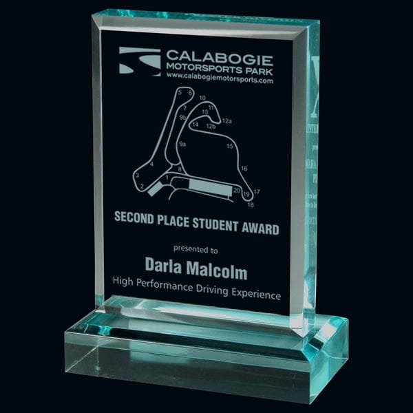 Racing Award Acrylic Jade - Acclaim (A3835) Fishing Quest Awards - Award