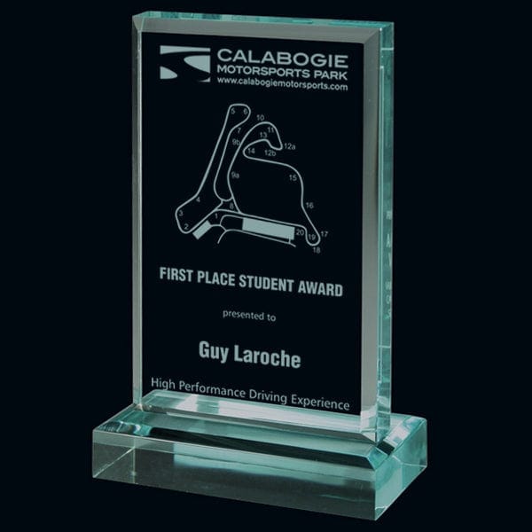 Racing Award Acrylic Jade - Acclaim (A3835) Fishing Quest Awards - Award