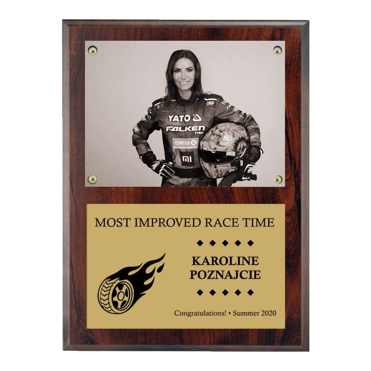 Racing Photo Plaque -  Cherrywood  9