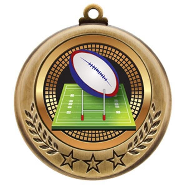 Rugby Medallion - Spectrum Series - 2 3/4