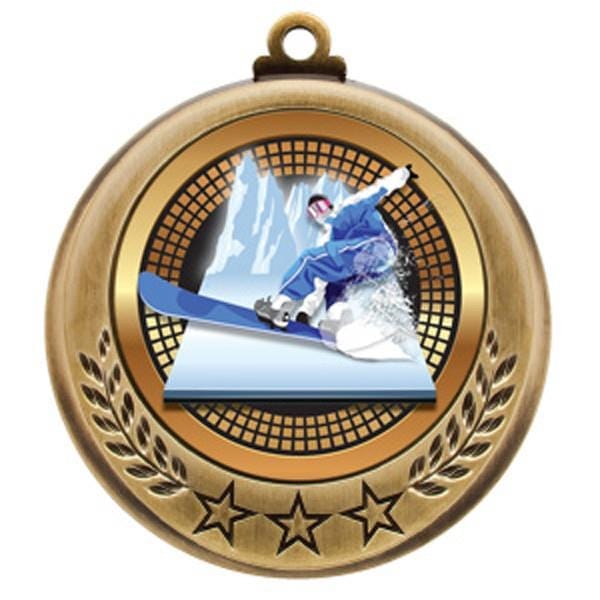 Snowboard Medallion - Spectrum Series - 2 3/4