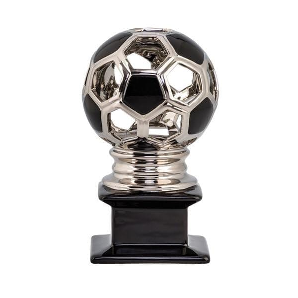 Soccer Trophy - Contempo Ceramic Soccer - Silver (A3014) - Quest Awards