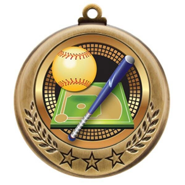 Softball Medallion - Spectrum Series - 2 3/4