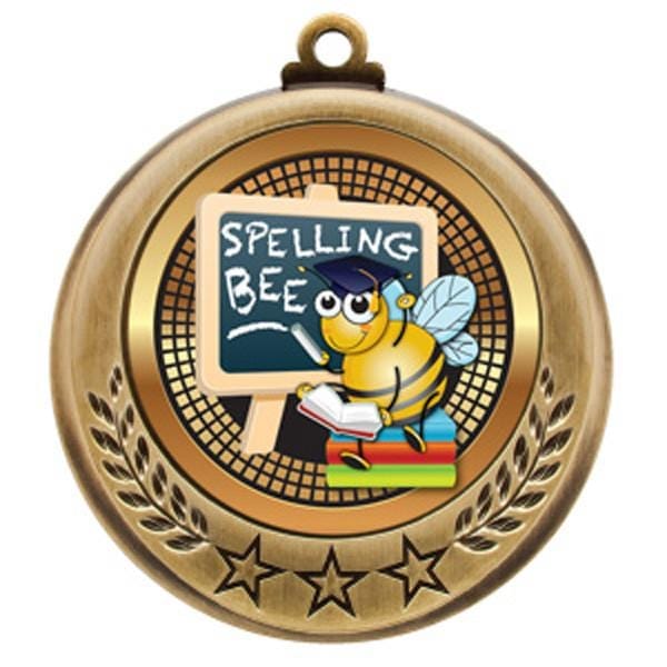Spelling Bee Medallion - Spectrum Series - 2 3/4