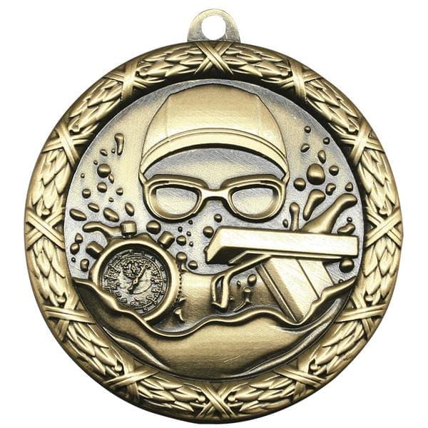 Swimming Medallion - Classic Heavyweight Medals -  2 1/2