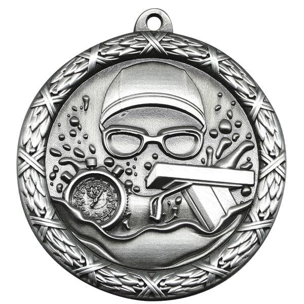 Swimming Medallion - Classic Heavyweight Medals -  2 1/2
