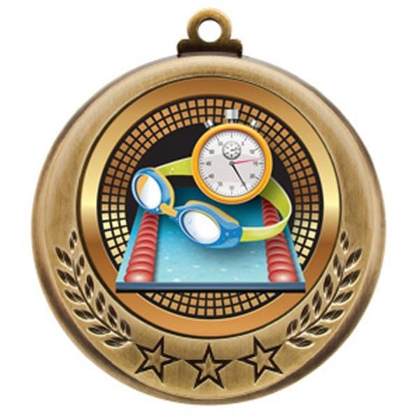 Swimming Medallion - Spectrum Series - 2 3/4