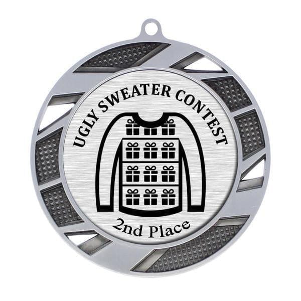 Ugly Sweater Medallion - 2nd Place - Silver Solar Series Medal 2 3/4
