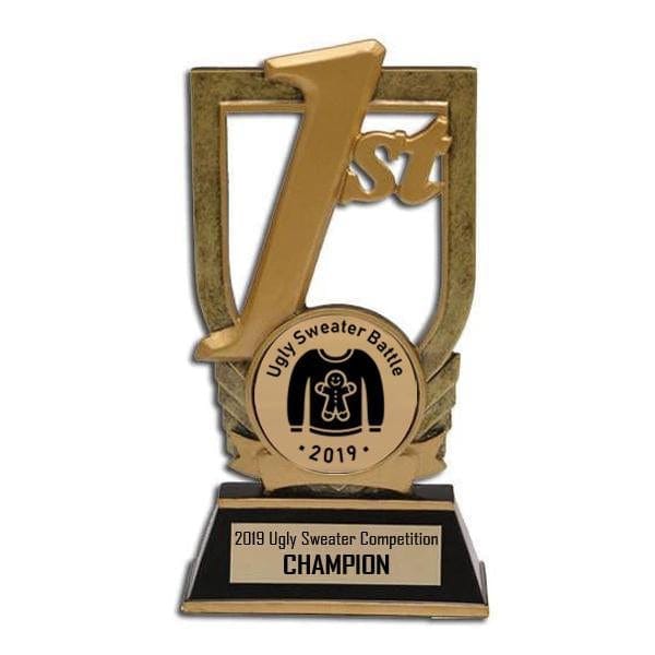Ugly Sweater Trophy - 1st Place Trophy (A3650) - Quest Awards