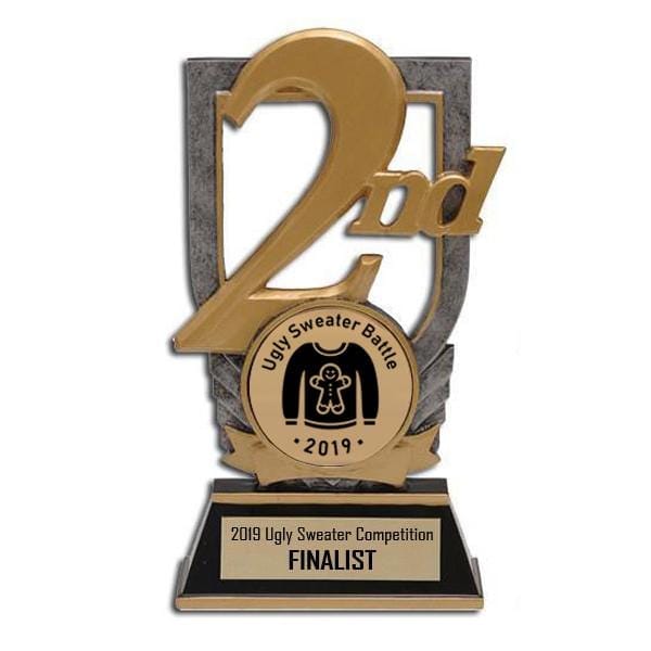 Ugly Sweater Trophy - 2nd Place Trophy (A3651) - Quest Awards