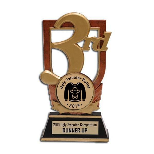 Ugly Sweater Trophy - 3rd Place Trophy (A3652) - Quest Awards