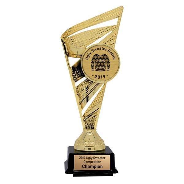 Ugly Sweater Trophy - Solar Series - Gold - 2 Sizes (A3648) - Quest Awards