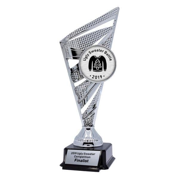 Ugly Sweater Trophy - Solar Series - Silver - 2 Sizes (A3649) - Quest Awards