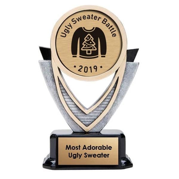 Ugly Sweater Trophy - Solid Resin Trophy 6 1/2
