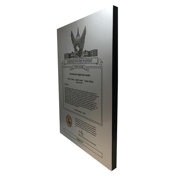 USA Patent Plaque - Brushed Steel Look (A3154) - Quest Awards