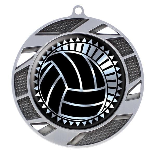 Volleyball Medallion - Solar Series Medal - Silver 2 3/4