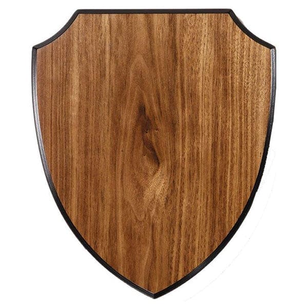 Walnut Plaque - Shield - Multiple Sizes & Colours (A3189) - Quest Awards