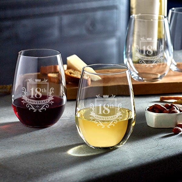 Wine Glasses Stemless - 17oz - Personalized Graphic and Text -  Best Seller (A3887) Giftware Quest Awards - Giftware