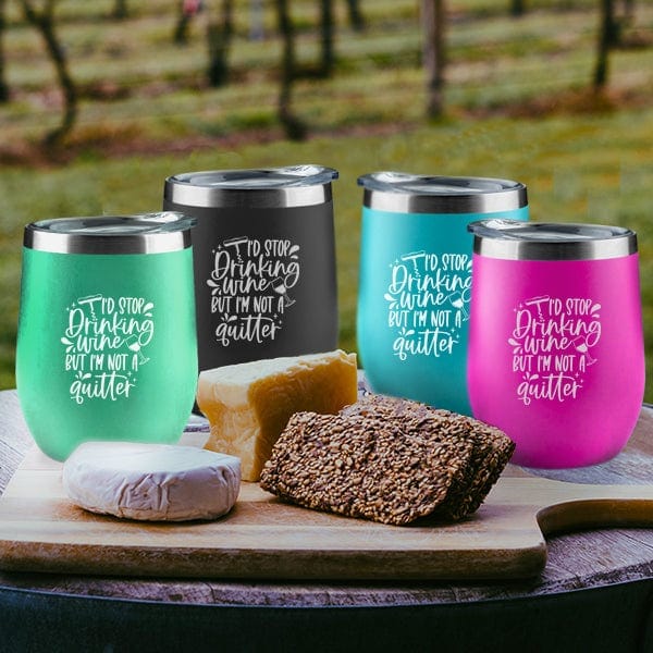 Wine Tumbler 16 oz - I'd Stop Drinking but I'm Not a Quitter (A4114) Trophies & Awards Quest Awards - Giftware
