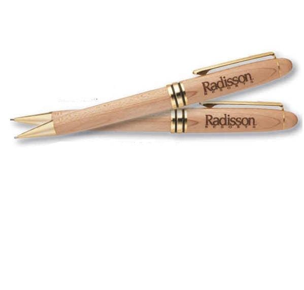 Wood Pen and Pencil - Maple Eurostyle Twist (A3196) - Quest Awards