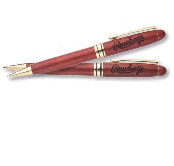 Wood Pen and Pencil - Rosewood Eurostyle Twist (A3197) - Quest Awards