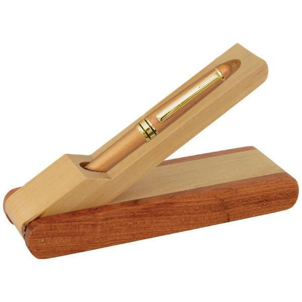 Wood Pen Box with Maple Eurostyle Twist Pen (A3198) Default Giftware Quest Awards - Giftware