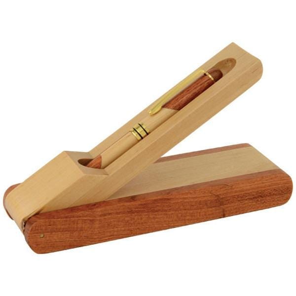 Wood Pen Box with Maple Eurostyle Twist Pen (A3198) Default Giftware Quest Awards - Giftware
