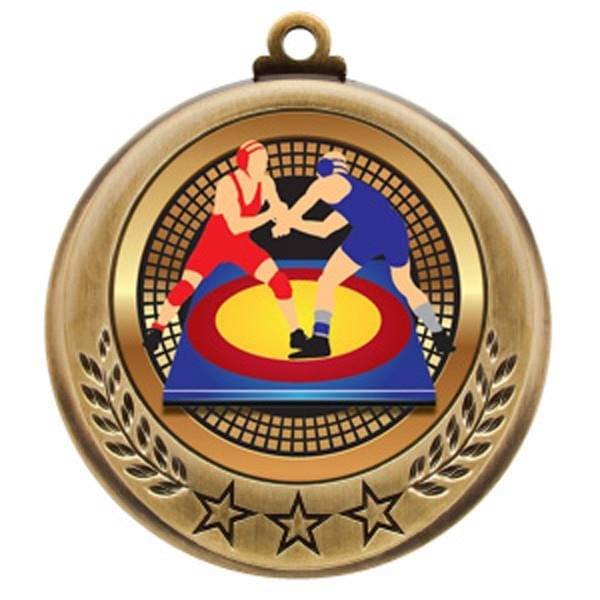 Wrestling Medallion - Spectrum Series - 2 3/4